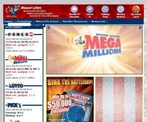 molottery web site missouri lottery.